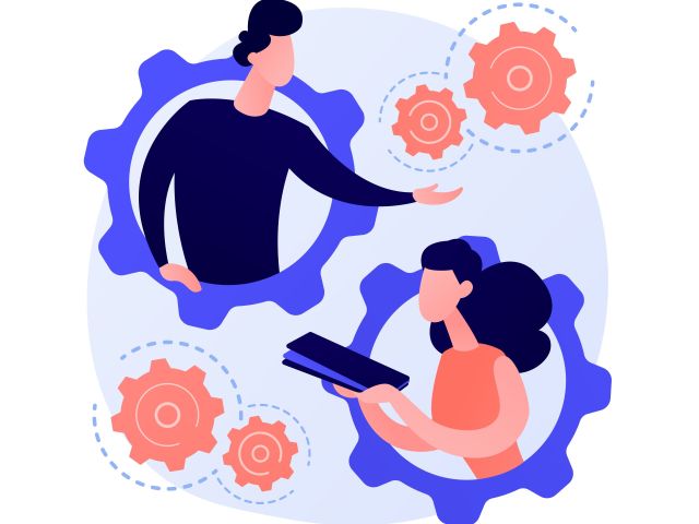 Business partners meeting vector concept metaphor.